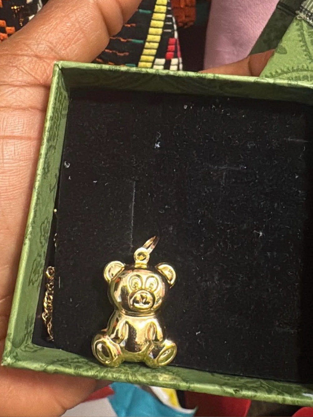 18k 100% Gold, Teddy Bear pendant